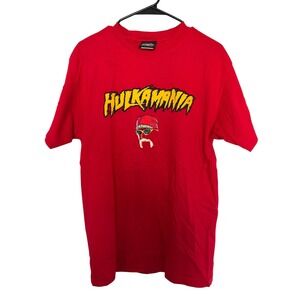 WWE Hulk Hogan Hulkamania Shirt Red Addicted Since 1984 Graphic Tee T-Shirt M